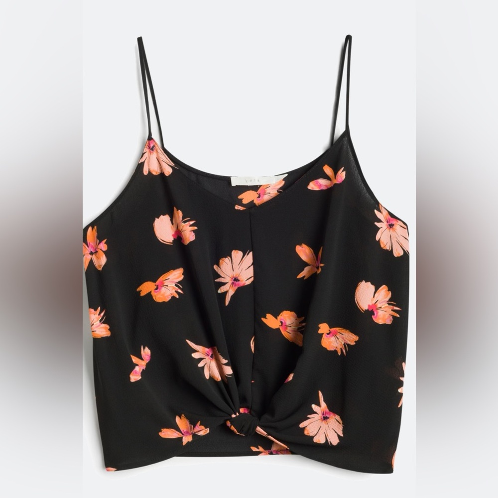 Lush Black and Pink Floral Camisole